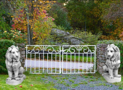 Lion garden figure terrace garden sculpture decor figures sculptures statues